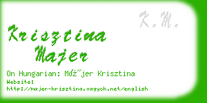 krisztina majer business card